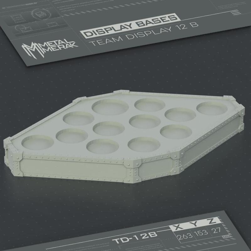 TEAM DISPLAY B 11X 32MM & 1X 40MM - BASE DISPLAY FOR MINIATURES