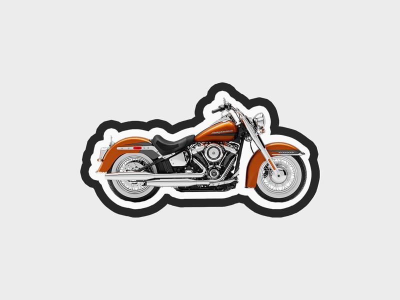 Orange & Black Skull Motorcycle 03 Inspired Cookie Cutter
