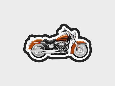 Orange & Black Skull Motorcycle 03 Inspired Cookie Cutter