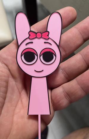 Sprunky pink cake topping