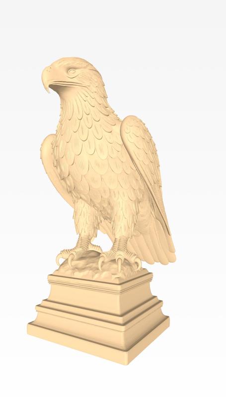 “Majestic Sentinel – Eagle Sculpture on Classical Pedestal”