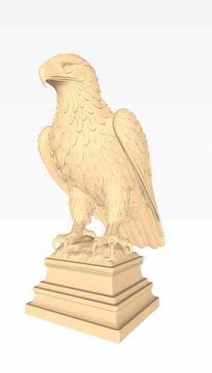 “Majestic Sentinel – Eagle Sculpture on Classical Pedestal”