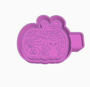 Halloween Cat Pumpkin Mold Housing STL