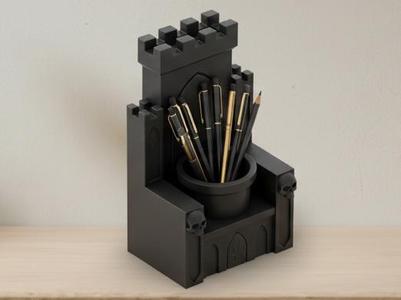 Gothic Castle Throne Pen & Pencil Holder 