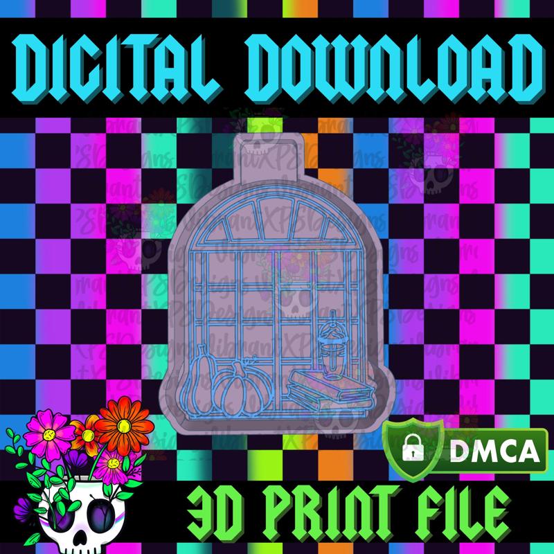 Autumn Window STL Freshie Housing