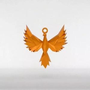 Minimal Phoenix Bird pendant