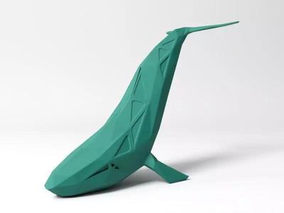Poly Blue Whale