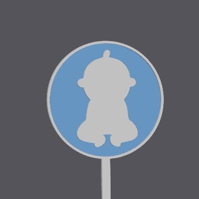 Cupcake Topper - Bossy Baby Boy 2