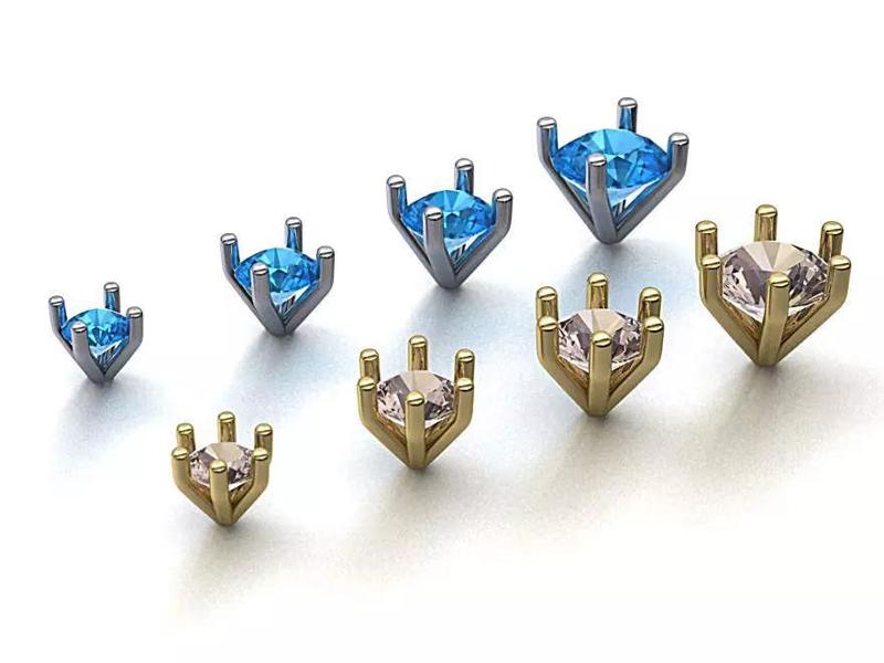 A Package of 8 Ring Heads  printable 3dmodels