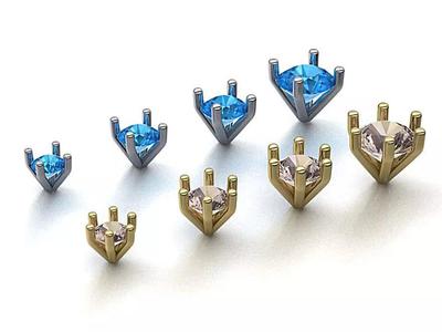 A Package of 8 Ring Heads  printable 3dmodels