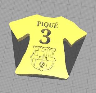 BARCELONA KEYRING - PIQUÉ - 3 La Liga