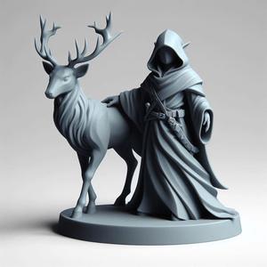 Elf Guardian with Stag