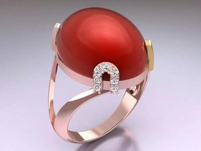 Oval Stone Ring - GN225