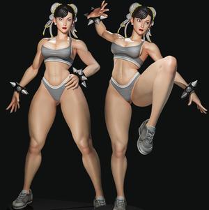 Chun li - D4 - 3D print STL