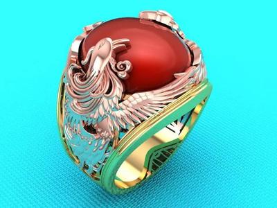 Phoenix bird ring