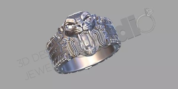 panther ring 3d model