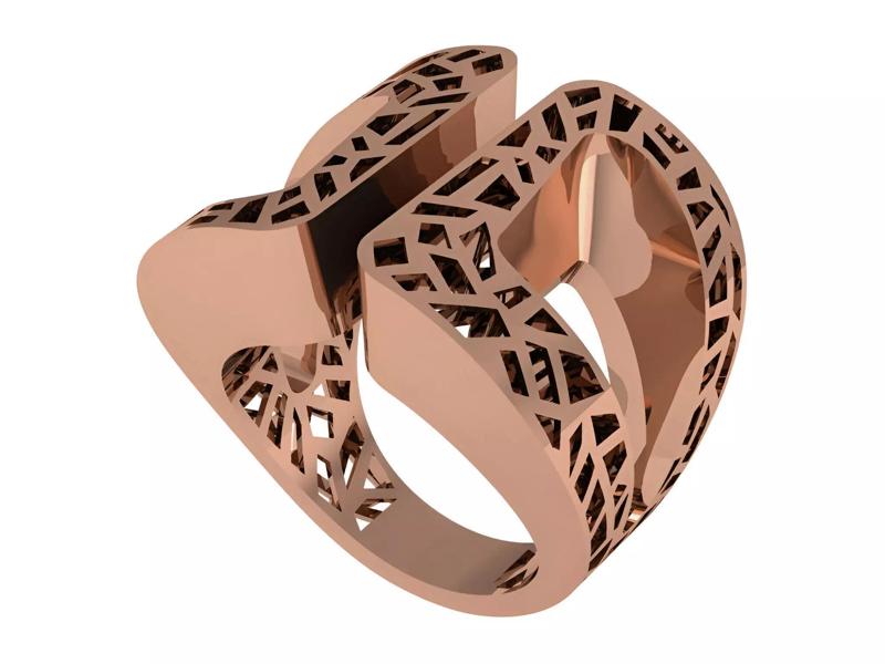 Free Size Wire Mesh Plain gold ring