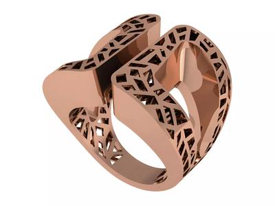 Free Size Wire Mesh Plain gold ring