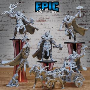 Thor Avatar Set ‧ DnD Miniature ‧ Tabletop Miniatures ‧ Gaming Monster ‧ 3D Model ‧ RPG ‧ DnDminis ‧ STL FILE