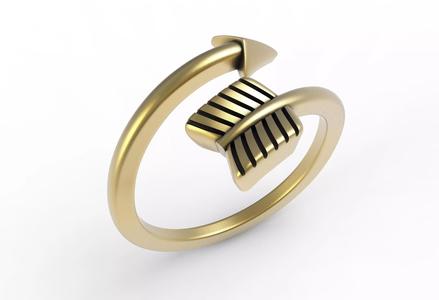 Plain Arrow Engagement Ring