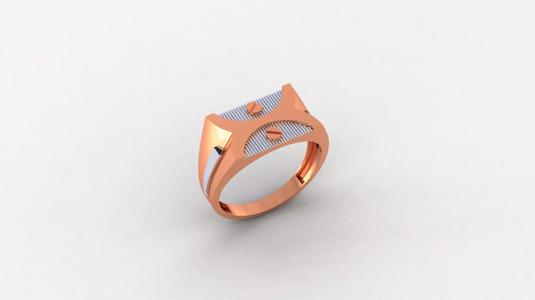 Dual Screw Head Plain Gold Light weight Mens Band Ring