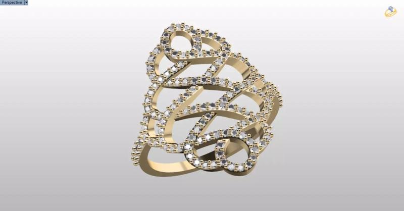 patterned jewelry ring