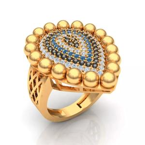 Pear Colour stone Ring 3d Printable design