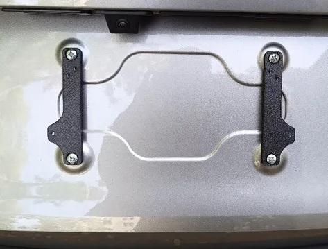 License plate adapter for Chinese cars. Adapter for European license plates.