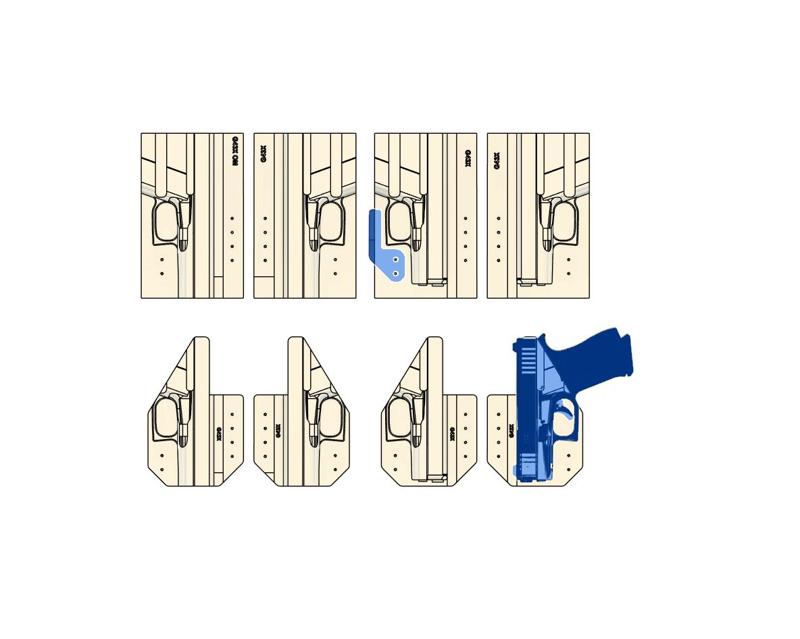 Glock 43X Sidecar Holster Mold with Trimjigg (Mag Separate)
