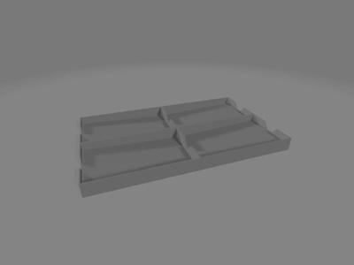 Two Deck Card Tray with Discard Slots
