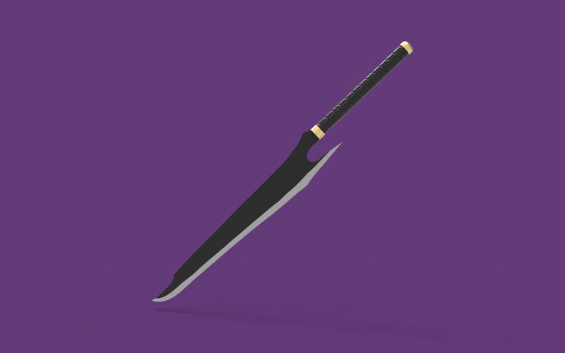 3D Model of Ichigo Kurosaki's Bankai Tensa Zangetsu from Bleach