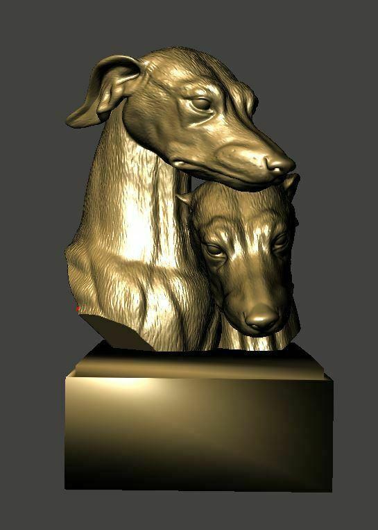 greyhounds hug buste