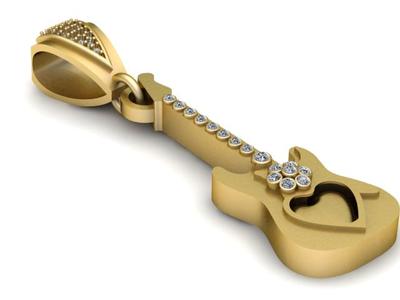 Golden StringsGuitar Pendant