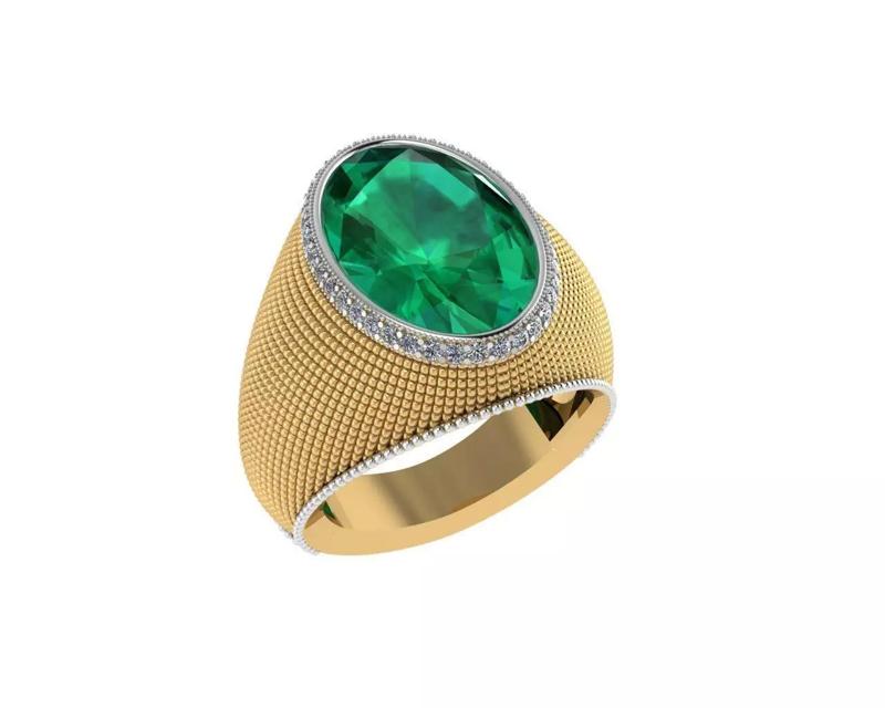 Oval cut Men-Rings