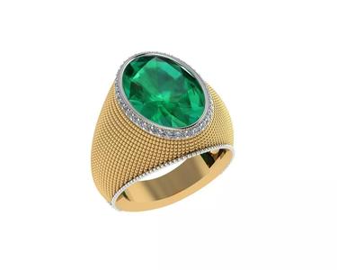 Oval cut Men-Rings