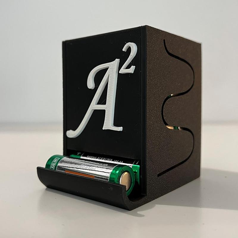 Battery storage for 14 AA batteries.