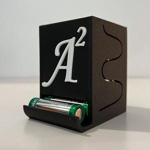 Battery storage for 14 AA batteries.
