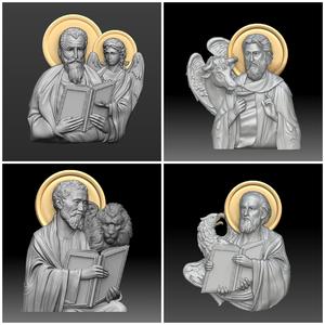 The Four Evangelists – 3D STL Relief Models