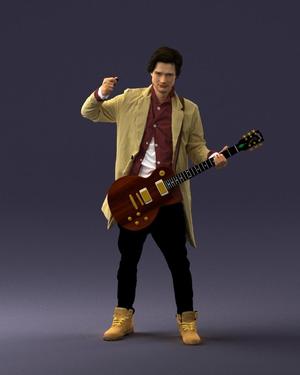 000246 Man with Guitar – Realistic Musician Character 0118