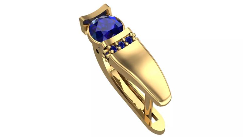 Golden Elegance Meets Blue Passion - Earring Collection--DL55--
