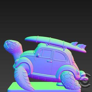 Turtle Car Surfer - Slow and Steady to the Waves