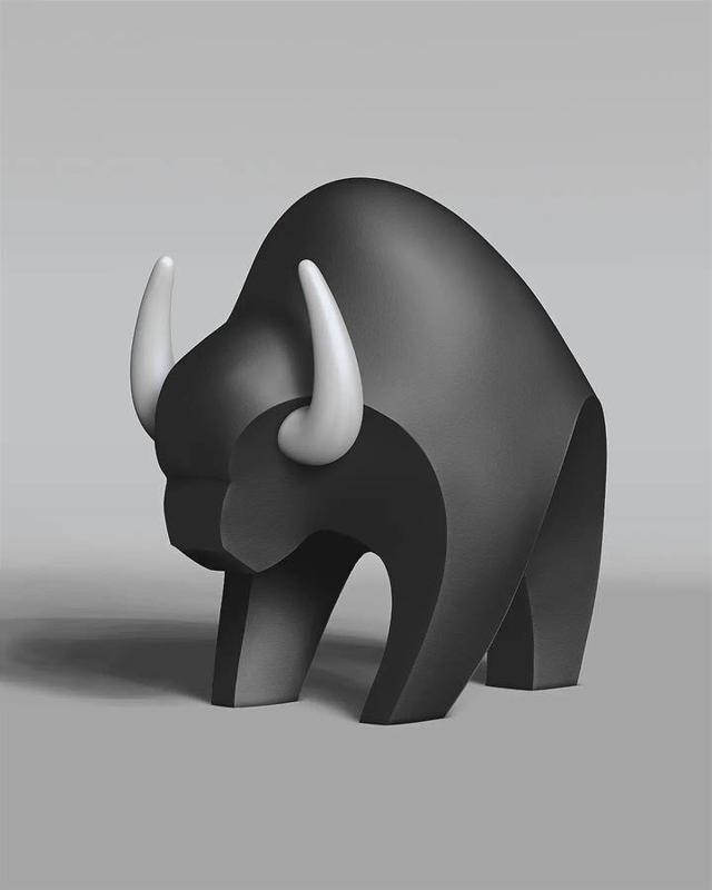 🐂 Bull - 3D Figure