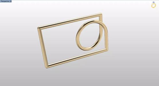 modern two finger ring