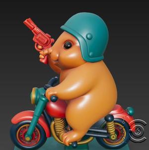 Rebel Hamster Rider - Small Biker, Big Trouble.