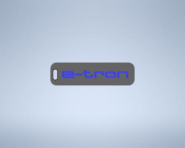 Audi e-tron etron logo emblem keychain keyring
