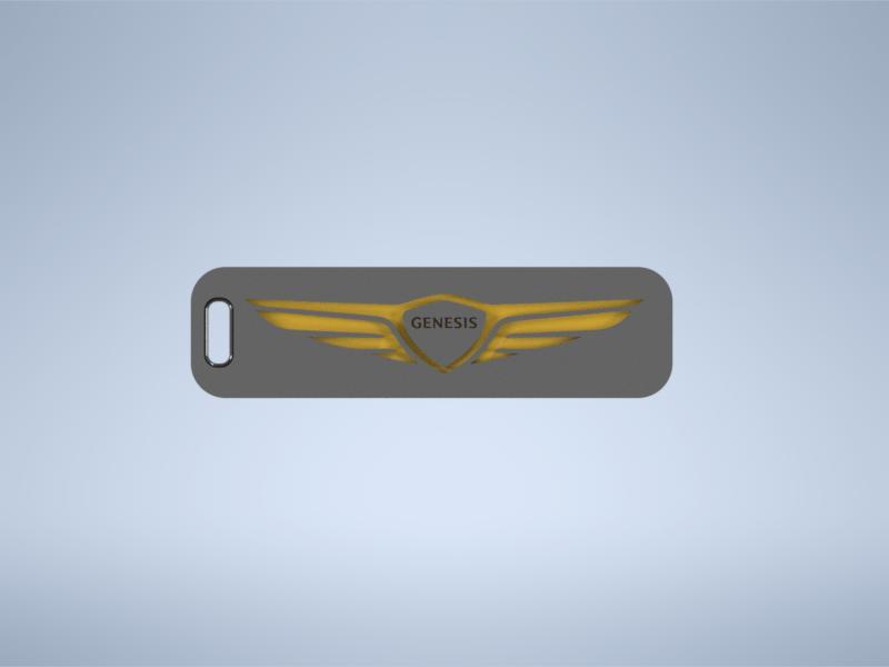 Genesis logo emblem keychain keyring