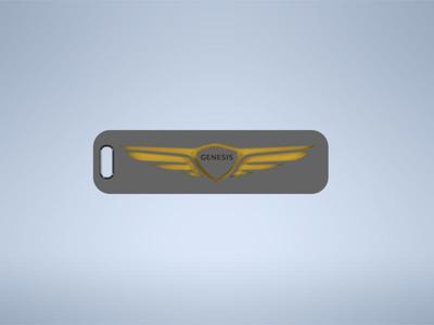 Genesis logo emblem keychain keyring