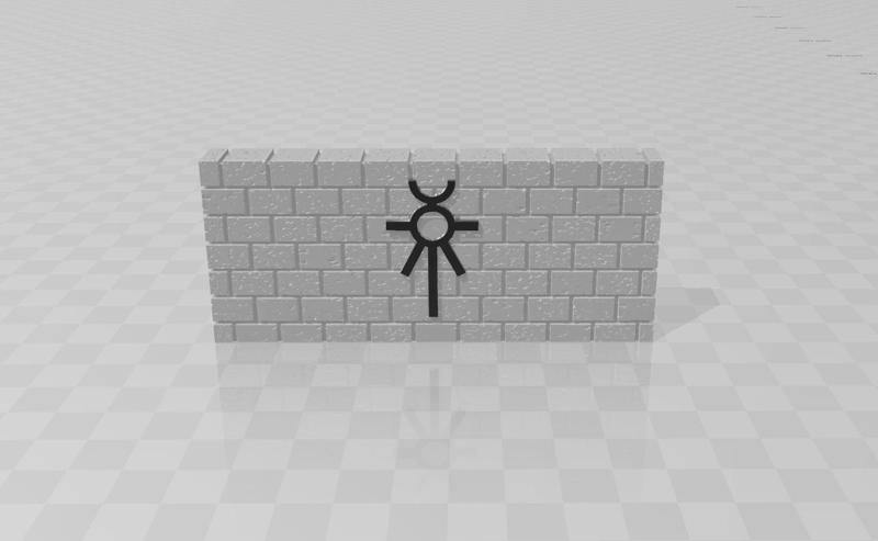 Space Skeleton Cut Stone Dungeon Wall
