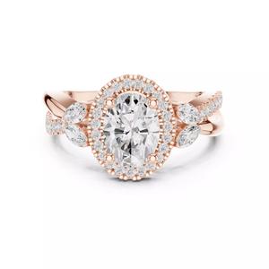 Oval Marquise Diamond Engagement Wedding Ring 3DM STL Video