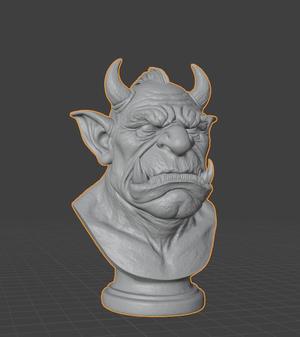trol/Orc Bust - 3D Printed Model!